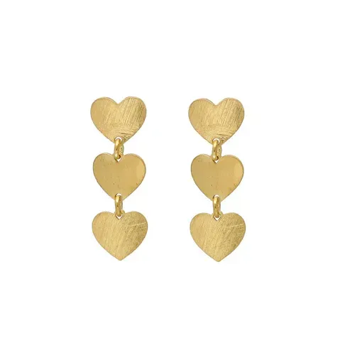 Pendientes largos corazón El Gesto en Plata Pendientes largos corazón El Gesto en Plata