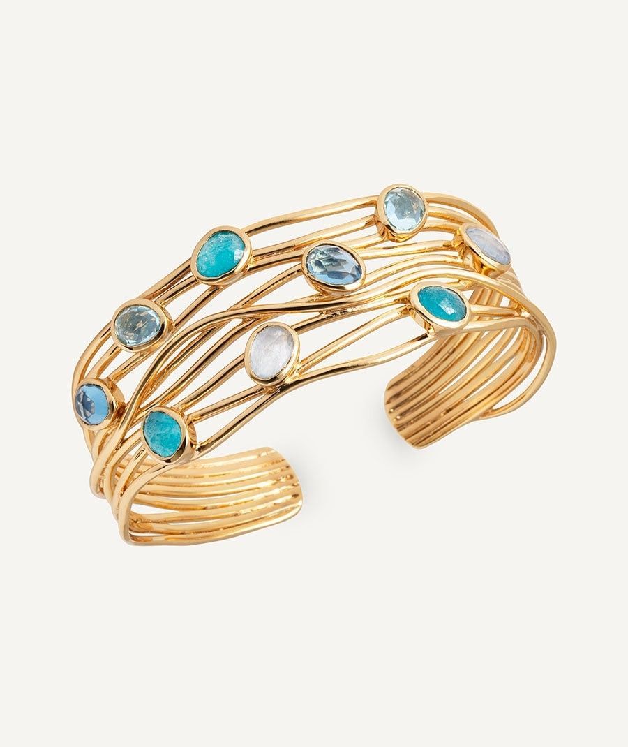 Pulsera Aqua con Piedras Naturales Pulsera Aqua con Piedras Naturales
