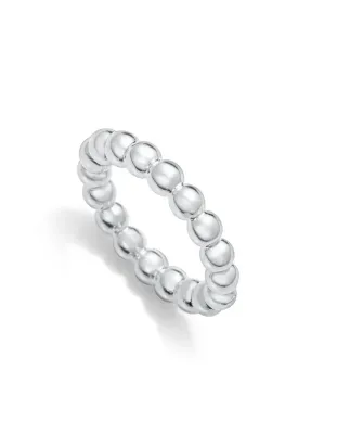 Anillo de acero chapado en plata 999 colección Laura Escanes Anillo de acero chapado en plata 999 colección Laura Escanes