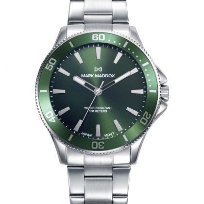 Reloj caja de acero 10 Atm,brazalete de acero,movimiento cuarzo