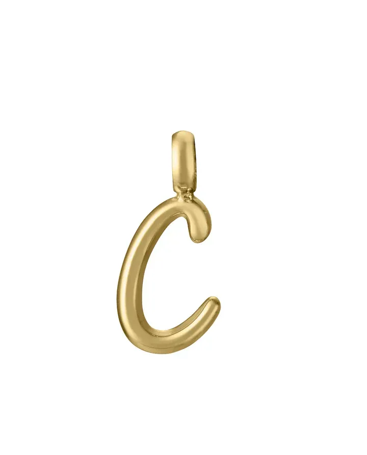 Colgante Letra C Acero Ip Dorado Sra Fashion