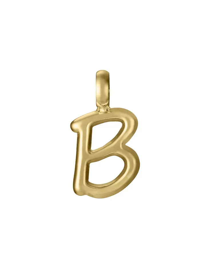 Colgante Letra B Acero Ip Dorado Sra Fashion