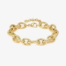 Pulsera de eslabones ovalados Ecclettica Gold de 24 cm