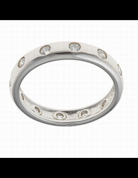 Anillo Plata Rodiada Salvatore Circonitas Brillantes