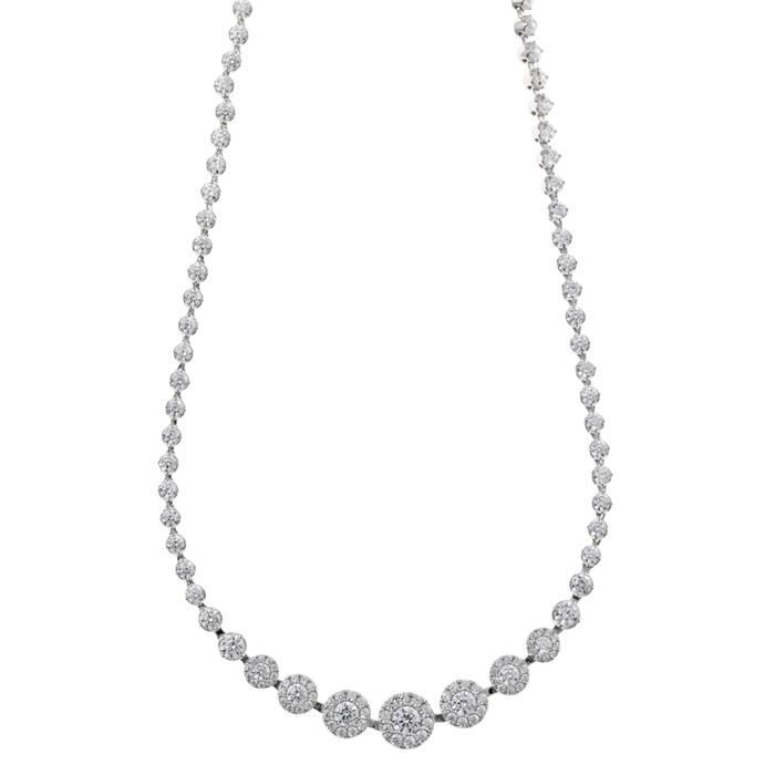 Collar Salvatore Wedding Plata Baño Rodio y Circonitas Blancas