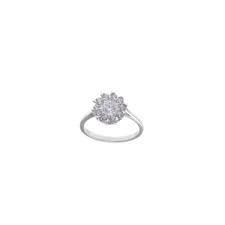 ANILLO PLATA RODIO CIRCULO CIRCONITAS BLANCAS