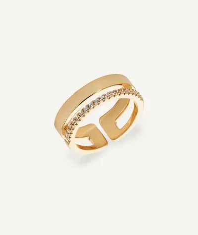 Anillo liso Lucent de circonitas