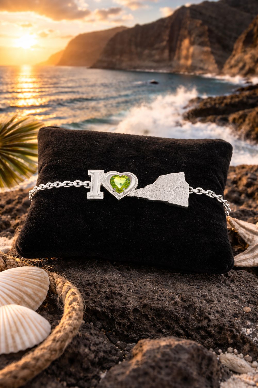 PULSERA ACANTILADOS OLIVINA