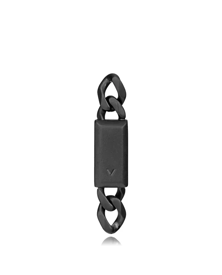 Pendiente único de acero Ip negro cadena con placa,colección Abraham Mateo
