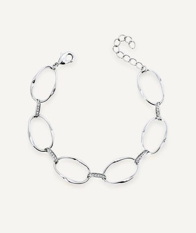 Pulsera eslabones Flow con circonitas