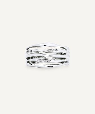 Anillo tiras Flow con circonitas Anillo tiras Flow con circonitas