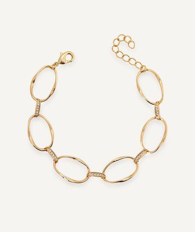 Pulsera eslabones Flow con circonitas