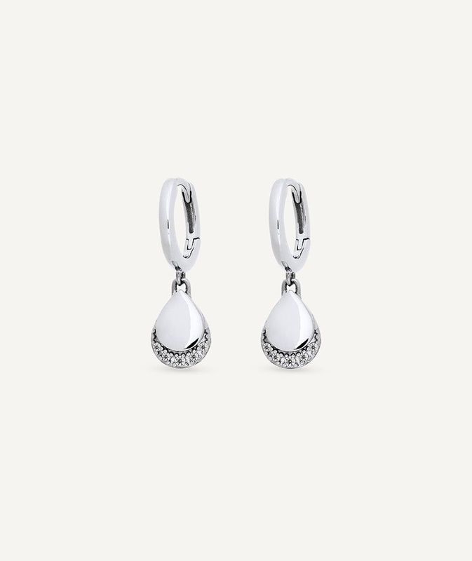 Pendientes de aro Lina con circonitas