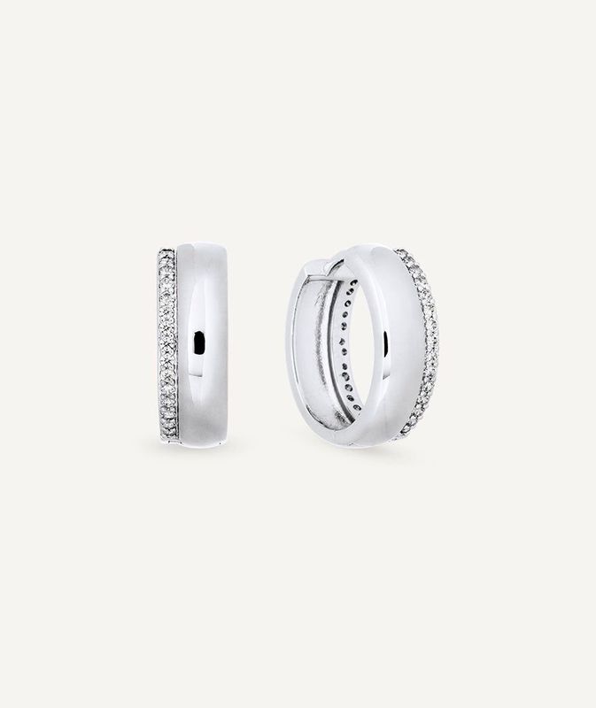 Pendientes aro mini Coctel con circonitas