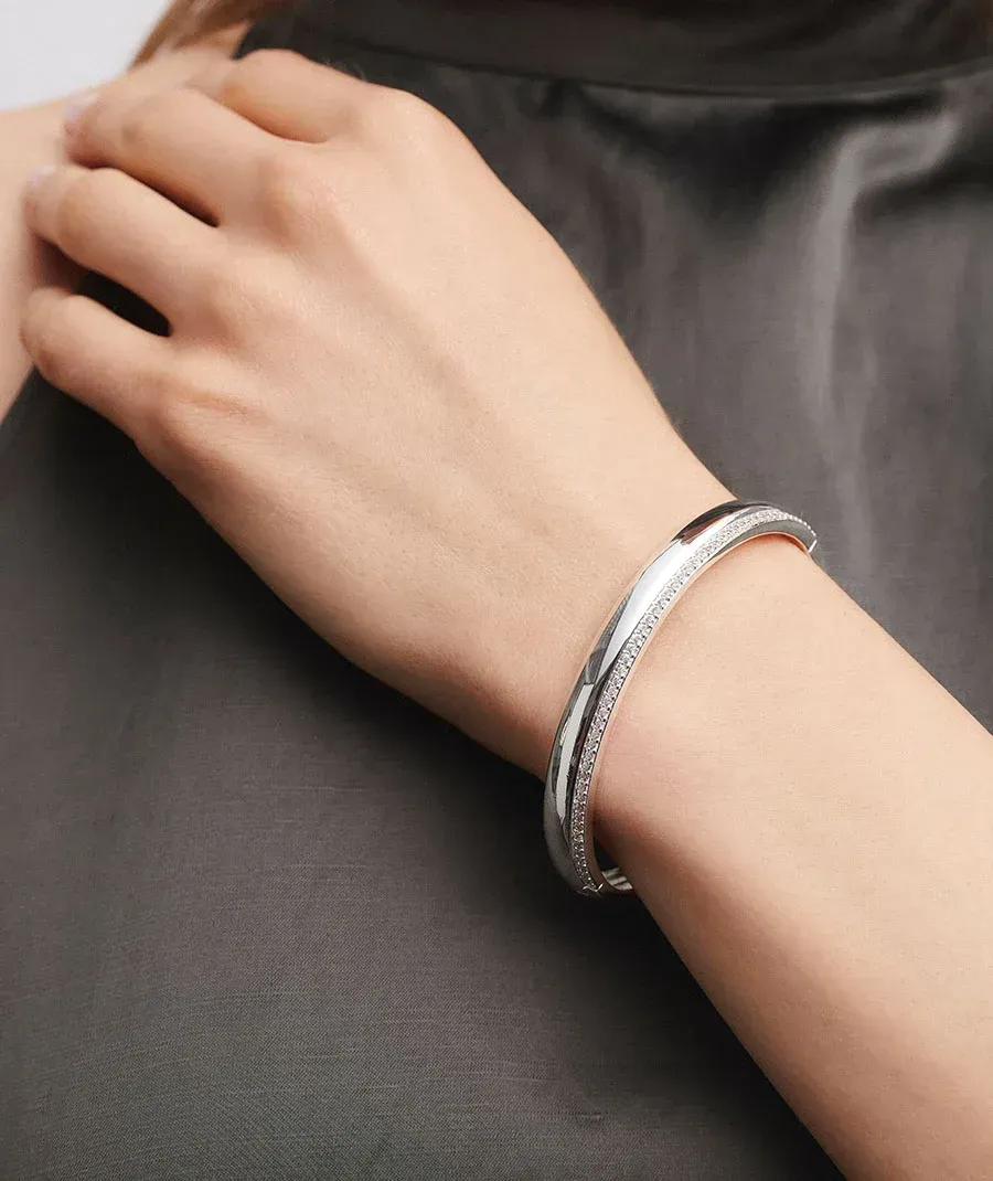 Brazalete rígido Coctel con circonitas Brazalete rígido Coctel con circonitas