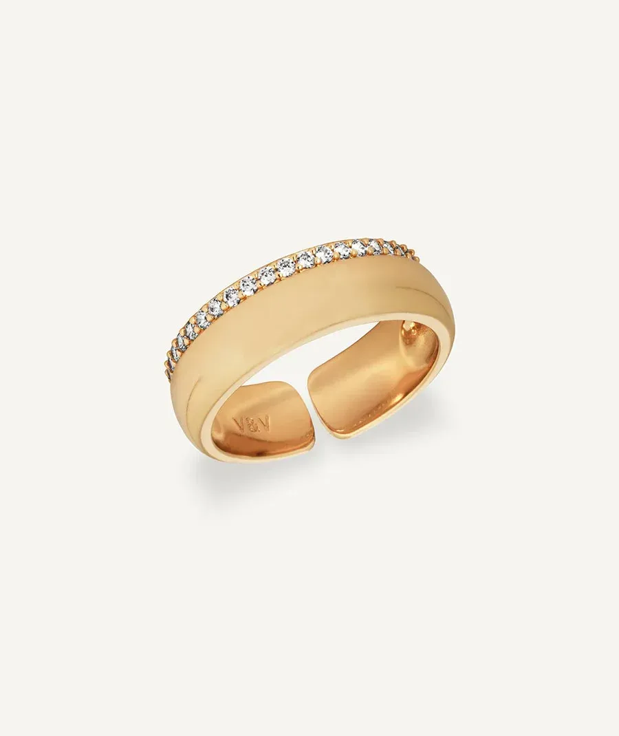 Anillo fino Coctel con circonitas Anillo fino Coctel con circonitas