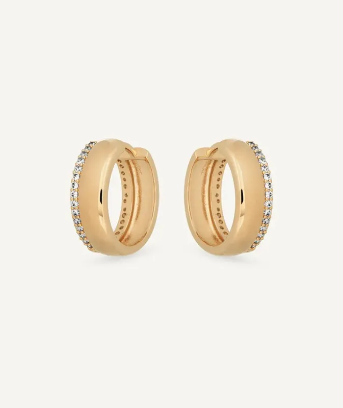 Pendientes aro mini Coctel con circonitas