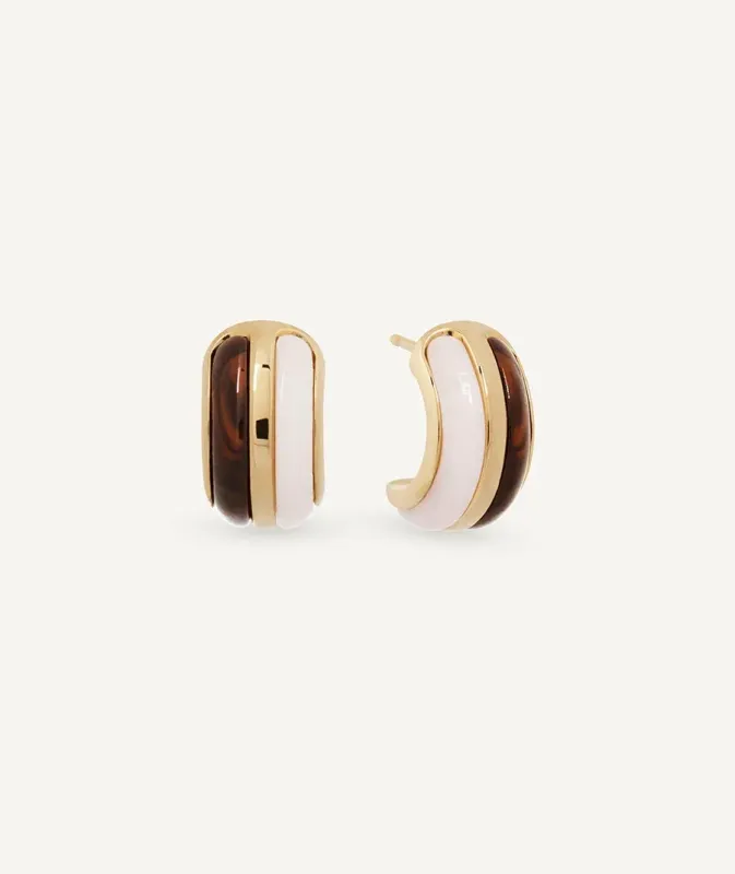 Pendientes mini semiluna Camel
