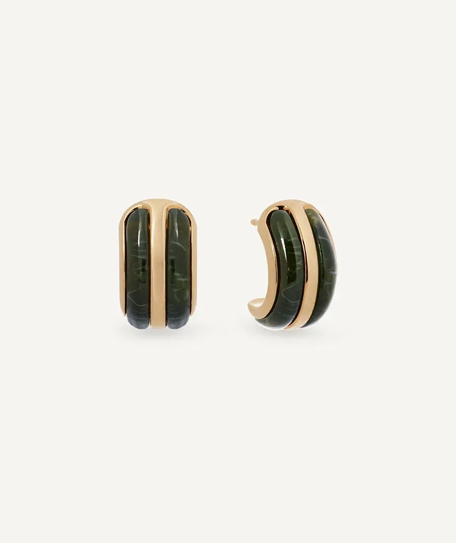 Pendientes mini Mármol verde Pendientes mini Mármol verde
