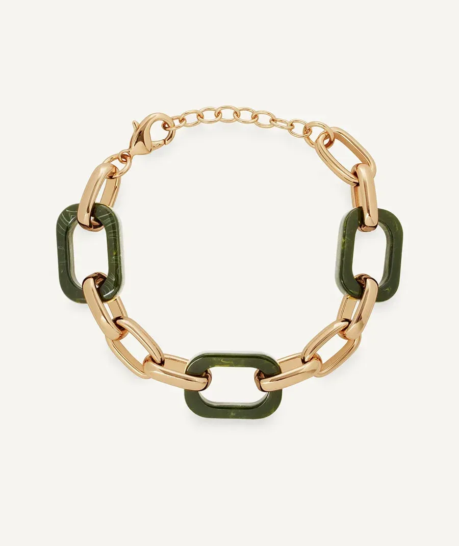 Pulsera eslabones Garden verde Pulsera eslabones Garden verde