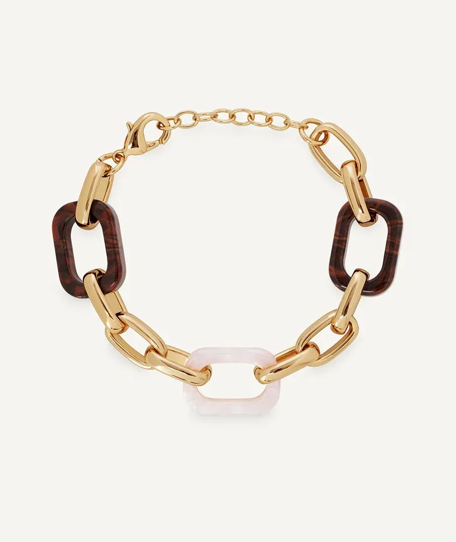 Pulsera eslabones Candy en tonos neutros