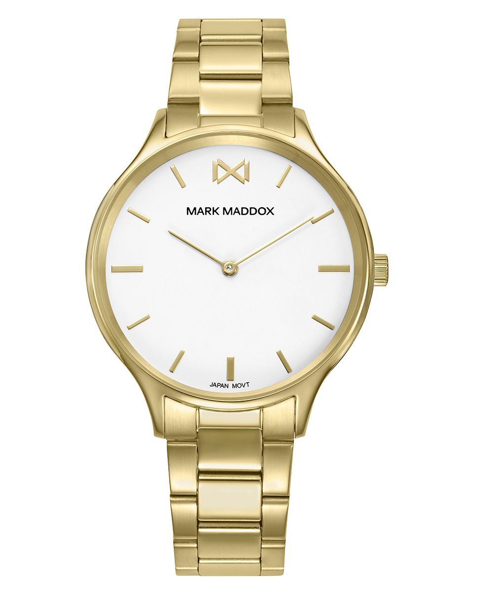 Reloj Mark Maddox de hombre con caja de acero Ip dorado,brazalete de acero Ip dorado,movimiento cuarzo Reloj Mark Maddox de hombre con caja de acero Ip dorado,brazalete de acero Ip dorado,movimiento cuarzo