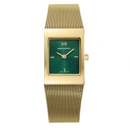 Reloj Mark Maddox de mujer caja de acero Ip dorado con malla milanesa de acero Ip dorado, movimiento cuarzo Reloj Mark Maddox de mujer caja de acero Ip dorado con malla milanesa de acero Ip dorado, movimiento cuarzo