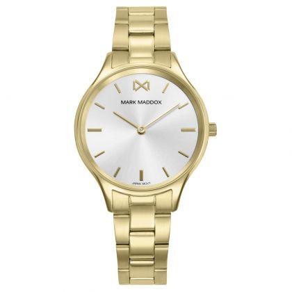 Reloj Mark Maddox de mujer caja de acero Ip dorado , brazalete de acero Ip dorado, movimiento cuarzo Reloj Mark Maddox de mujer caja de acero Ip dorado , brazalete de acero Ip dorado, movimiento cuarzo
