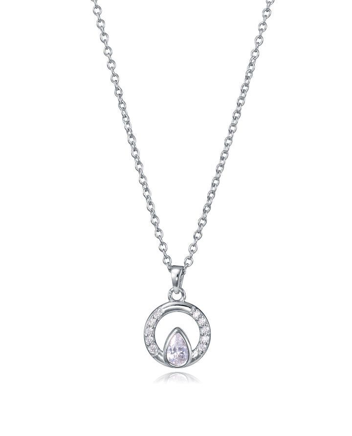COLLAR DE MUJER DE PLATA DE PRIMERA LEY CON BAÑO DE RODIO COLLAR DE MUJER DE PLATA DE PRIMERA LEY CON BAÑO DE RODIO