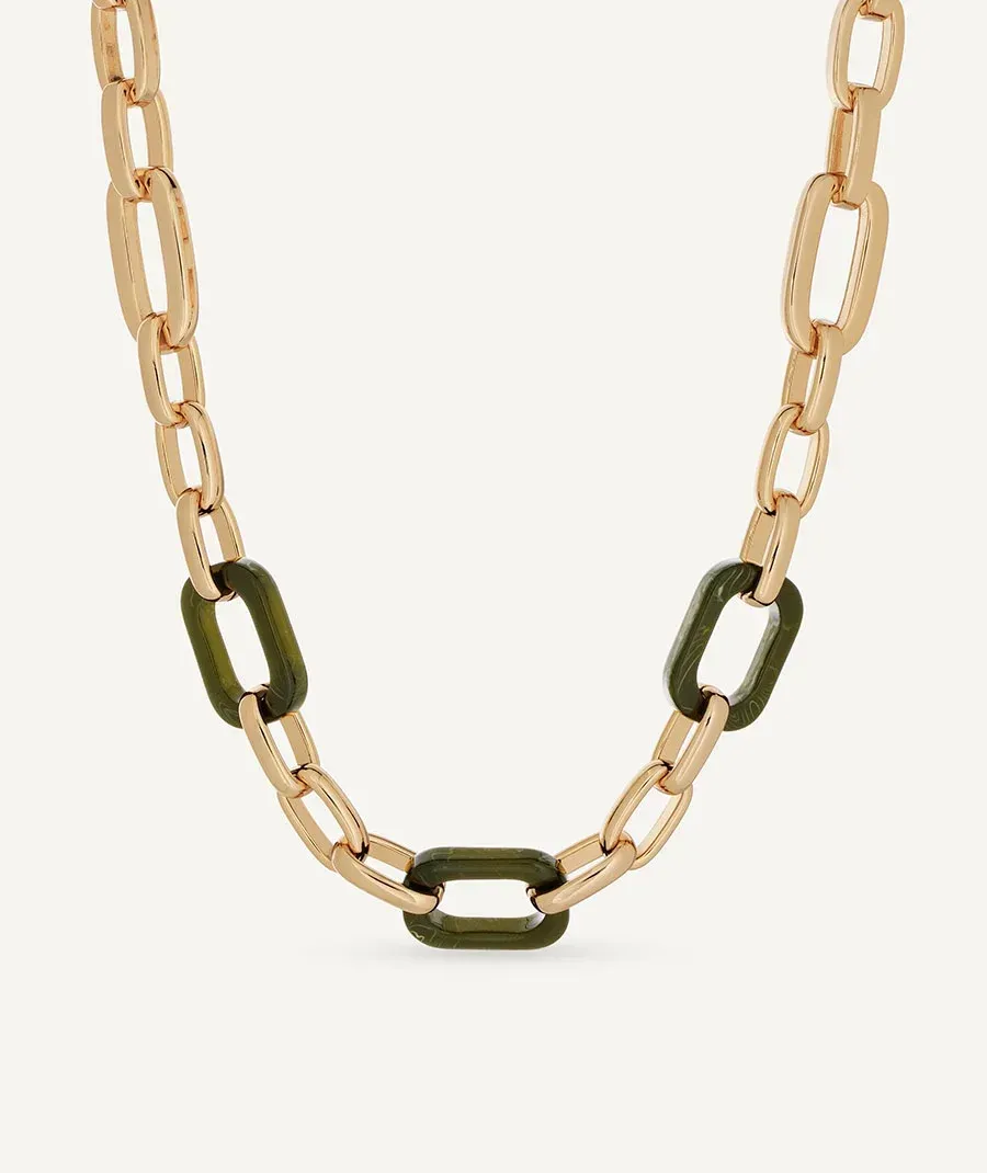 Collar eslabones Garden verde Collar eslabones Garden verde