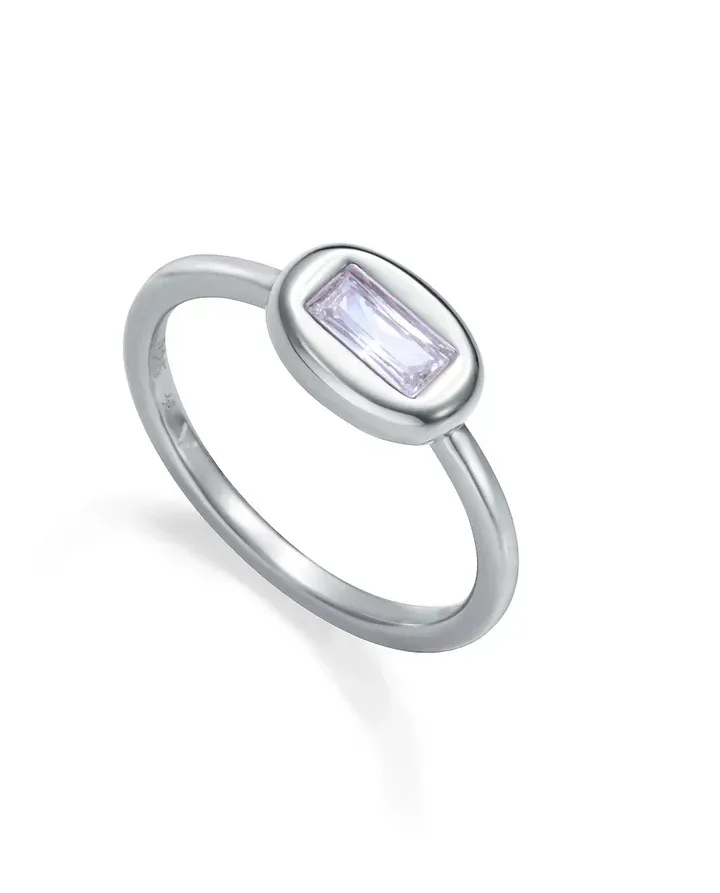 ANILLO DE MUJER DE PLATA DE PRIMERA LEY CON BAÑO DE RODIO Y CIRCONITA ANILLO DE MUJER DE PLATA DE PRIMERA LEY CON BAÑO DE RODIO Y CIRCONITA