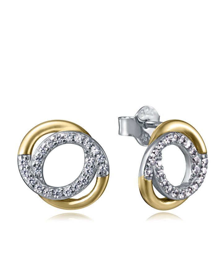 PENDIENTES DE MUJER DE PLATA DE PRIMERA LEY DE BAÑO DE RODIO Y ORO PENDIENTES DE MUJER DE PLATA DE PRIMERA LEY DE BAÑO DE RODIO Y ORO