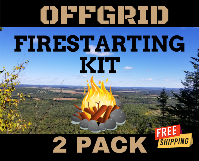 Survival &amp; Preparedness Fire Starting Kit | SHTF | Camping | Backpacking  | Bushcraft | Survival Kit | Free Shipping