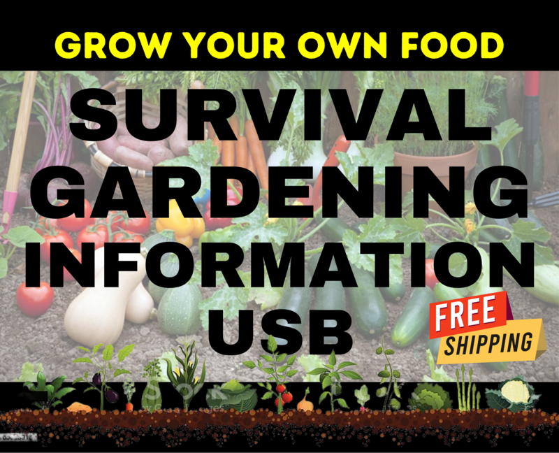 SHTF Gardening Growing Your Own Food/Homesteading Preparedness USB
