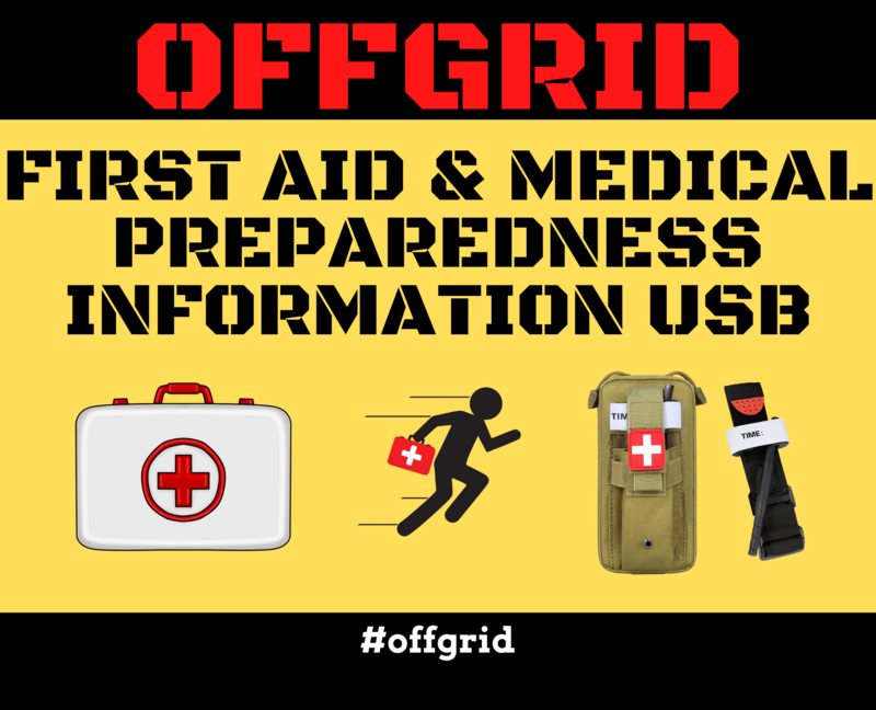 Medical &amp; First Aid Preparedness Information USB - Wilderness First Aid | Medical Preparedness | Survival Medicine