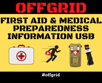 Medical &amp; First Aid Preparedness Information USB - Wilderness First Aid | Medical Preparedness | Survival Medicine