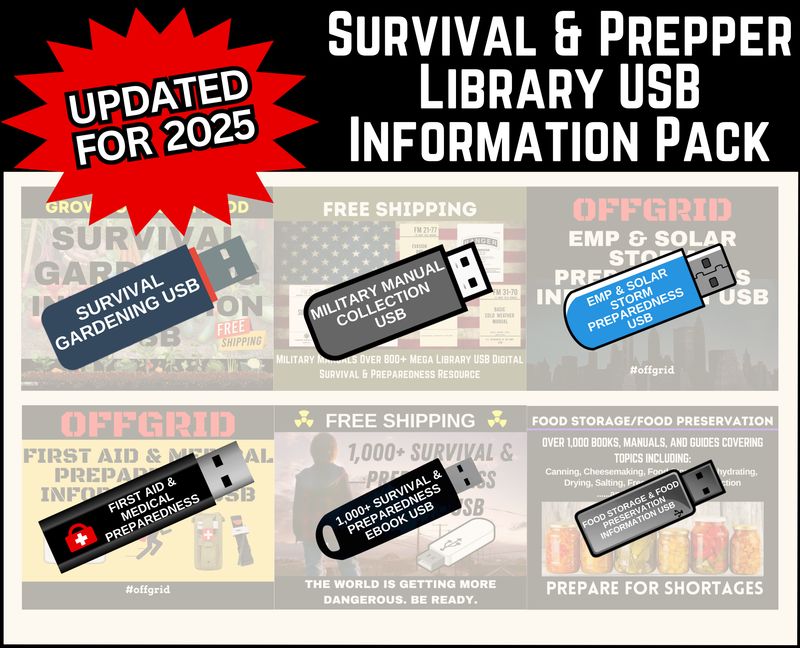 The Modern Minuteman Survival &amp; Prepper Information Library Collection USB - SHTF | Economic Collapse | Preparedness | Food Shortage