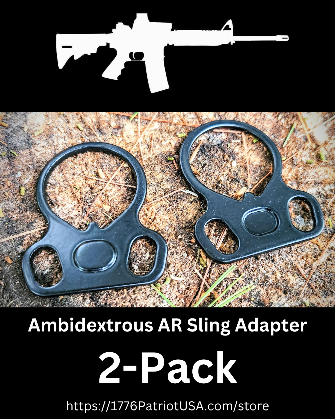 Ambidextrous Sling Adapter Plate for the AR Platform - 2 PACK