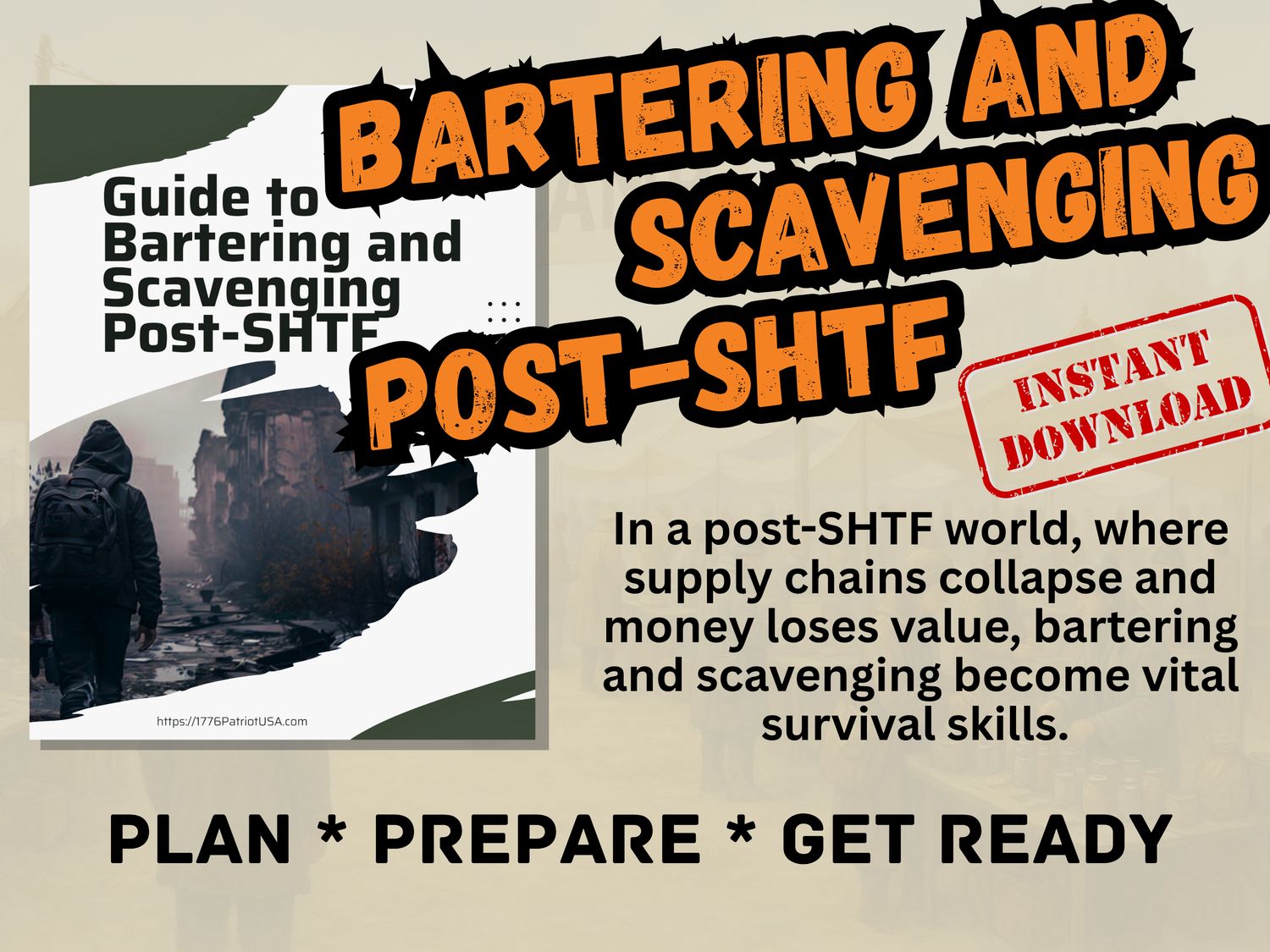 SHTF Bartering and Scavenging Guide for a Post-Collapse Environment | Instant Download | Prepper | Survival | Preparedness | Self Reliance