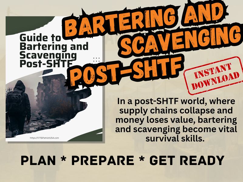 SHTF Bartering and Scavenging Guide for a Post-Collapse Environment | Instant Download | Prepper | Survival | Preparedness | Self Reliance