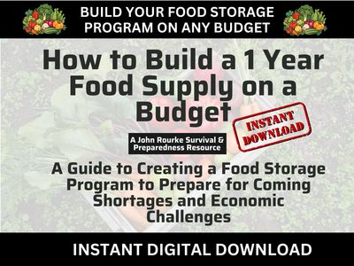 Prepper Guide: Build a 1-Year Food Storage Program on a Budget | How To | Prepare | Survival | Get Ready | SHTF | Instant Digital Download | Printable