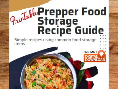 Prepper Food Storage Recipe Guide Printable Cookbook- Digital | Preparedness | Survival | Food Storage | Get Ready | Instant Download | SHTF