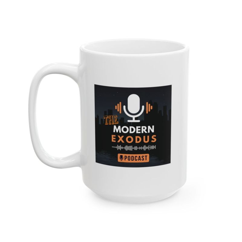 Modern Exodus Podcast Coffee Mug – Faith, Family, Freedom, Future Gift Idea, (11oz, 15oz)