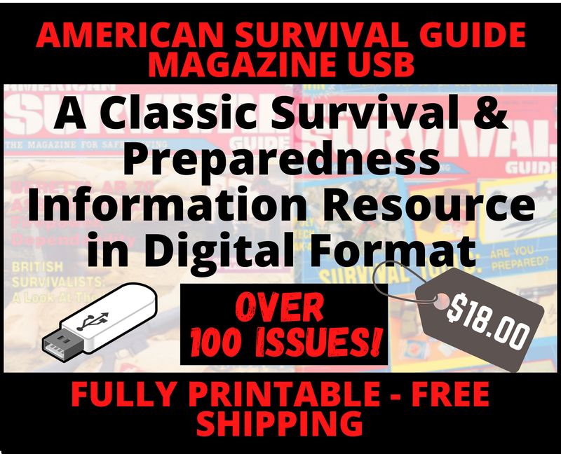 American Survival Guide Magazine Digital Issues USB Drive - NEW &amp; UPDATED 2025