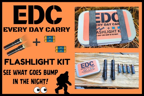 EDC, flashlight, kit, EDC kit, spare battery, btteris, LED, see in the dark, emergency flashlight, free shipping, 