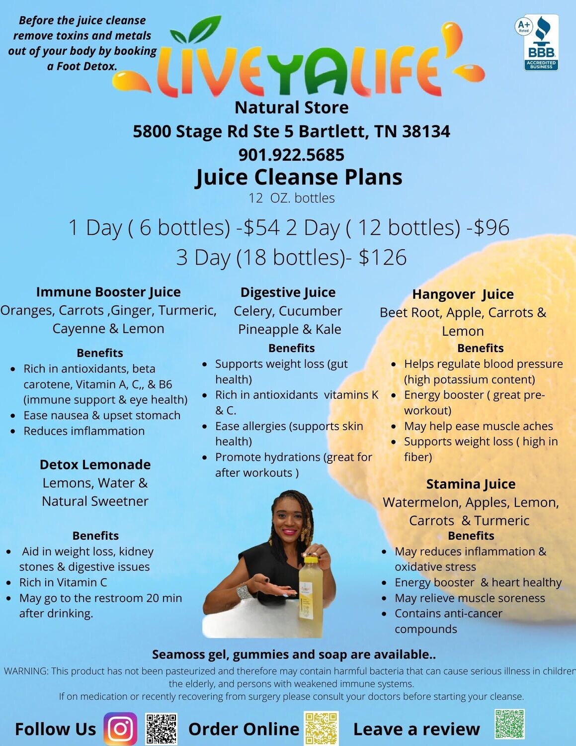 Immune Booster - Orange, Carrot, Ginger, Turmeric, Cayenne