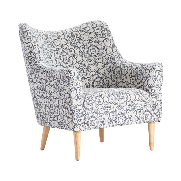 Blue Floral Chair