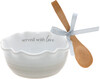 Love Ceramic Bowl with Bamboo Spoon