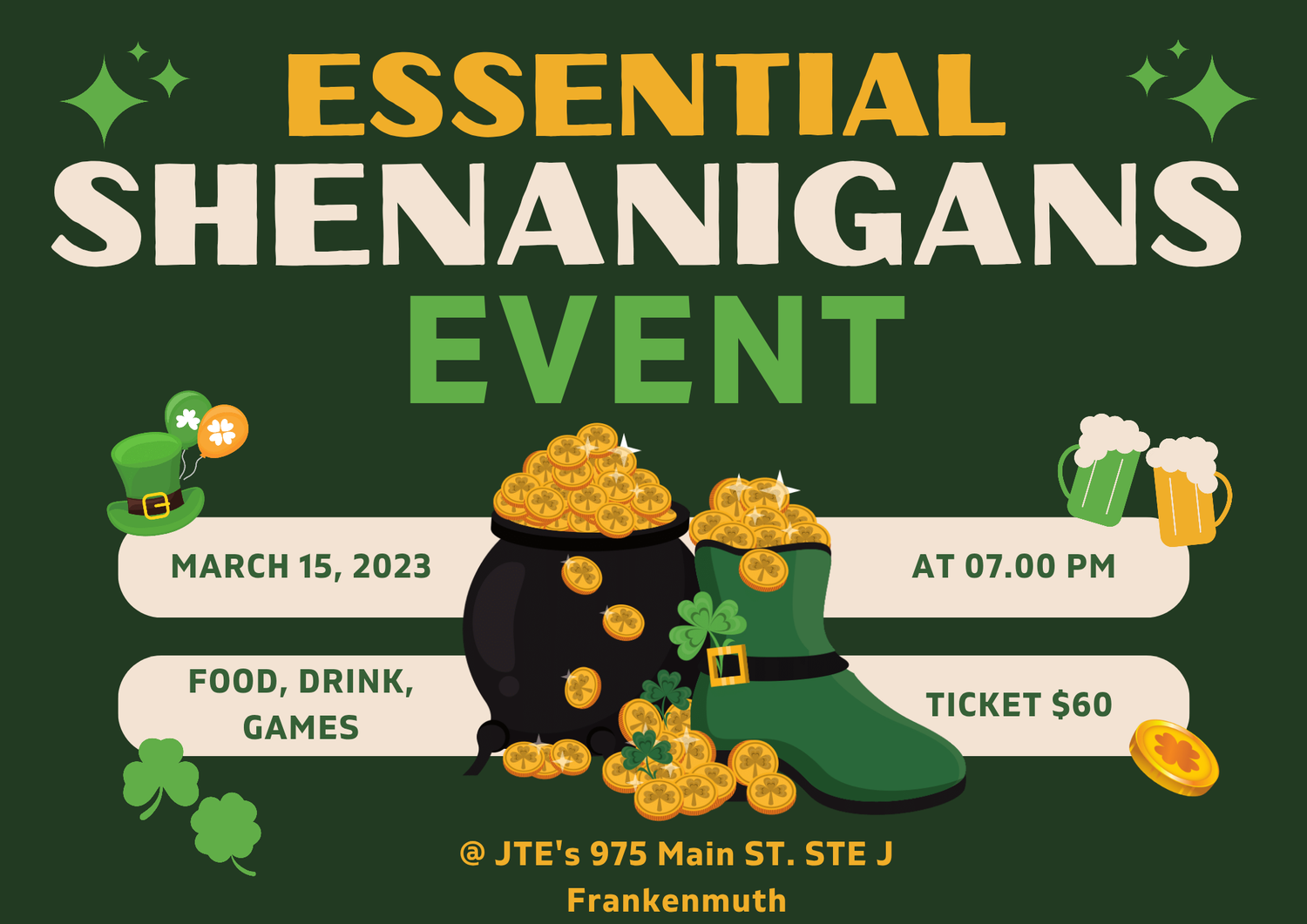 Essential Shenanigans St Patrick's Irish Event 3-15-25