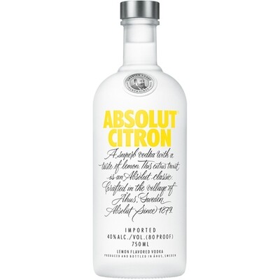 Absolut Citron Vodka - 750ML